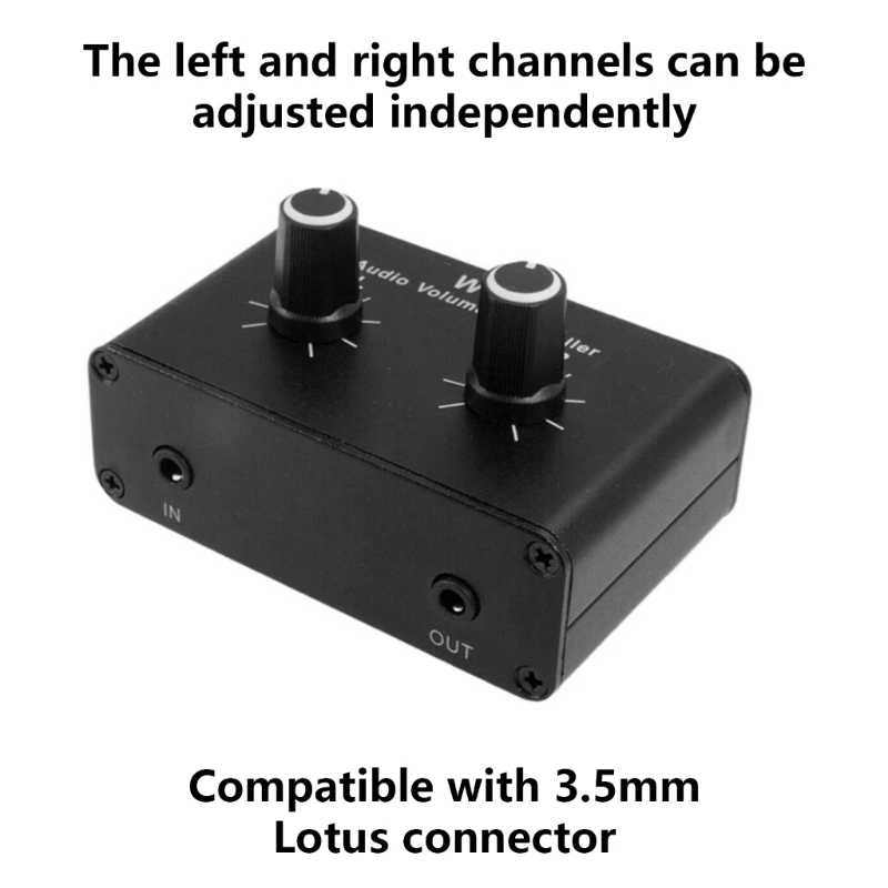 Portable 3.5mm Sound Volumes Control Box Mini Inline Volumes Adjuster Mini Sound Controller for Headphones & Speakers