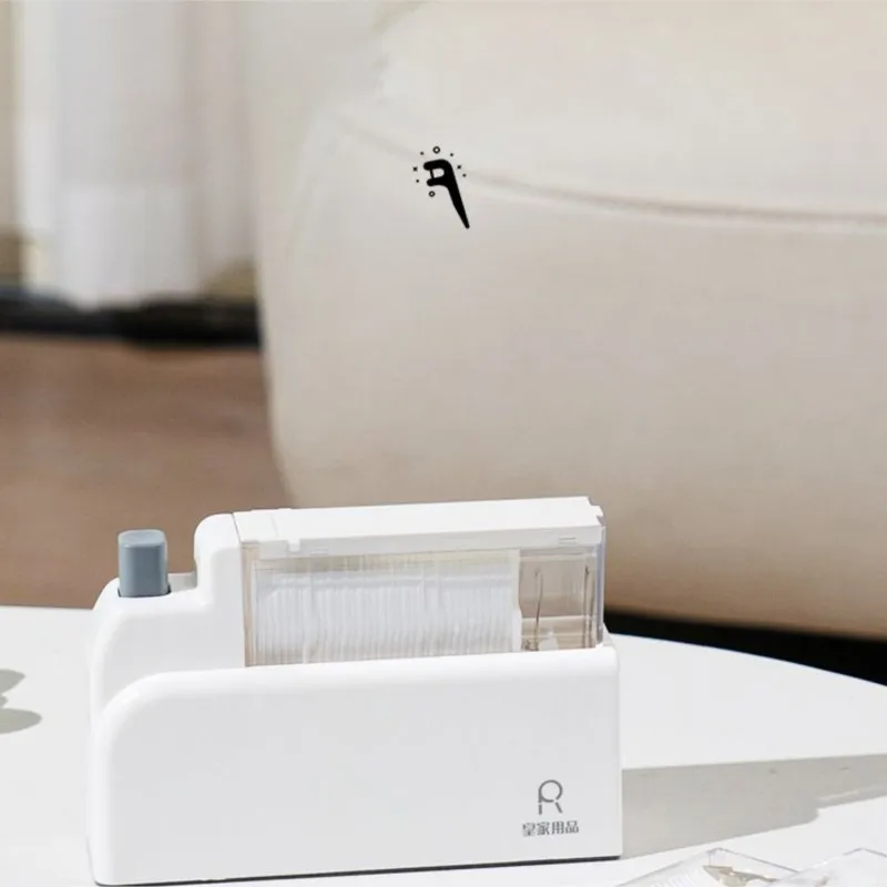

Dental Floss Box Automatically Pops Up Household Commercial Desktop Toothpick Press Style Plastic Portable Storage Box ZG398