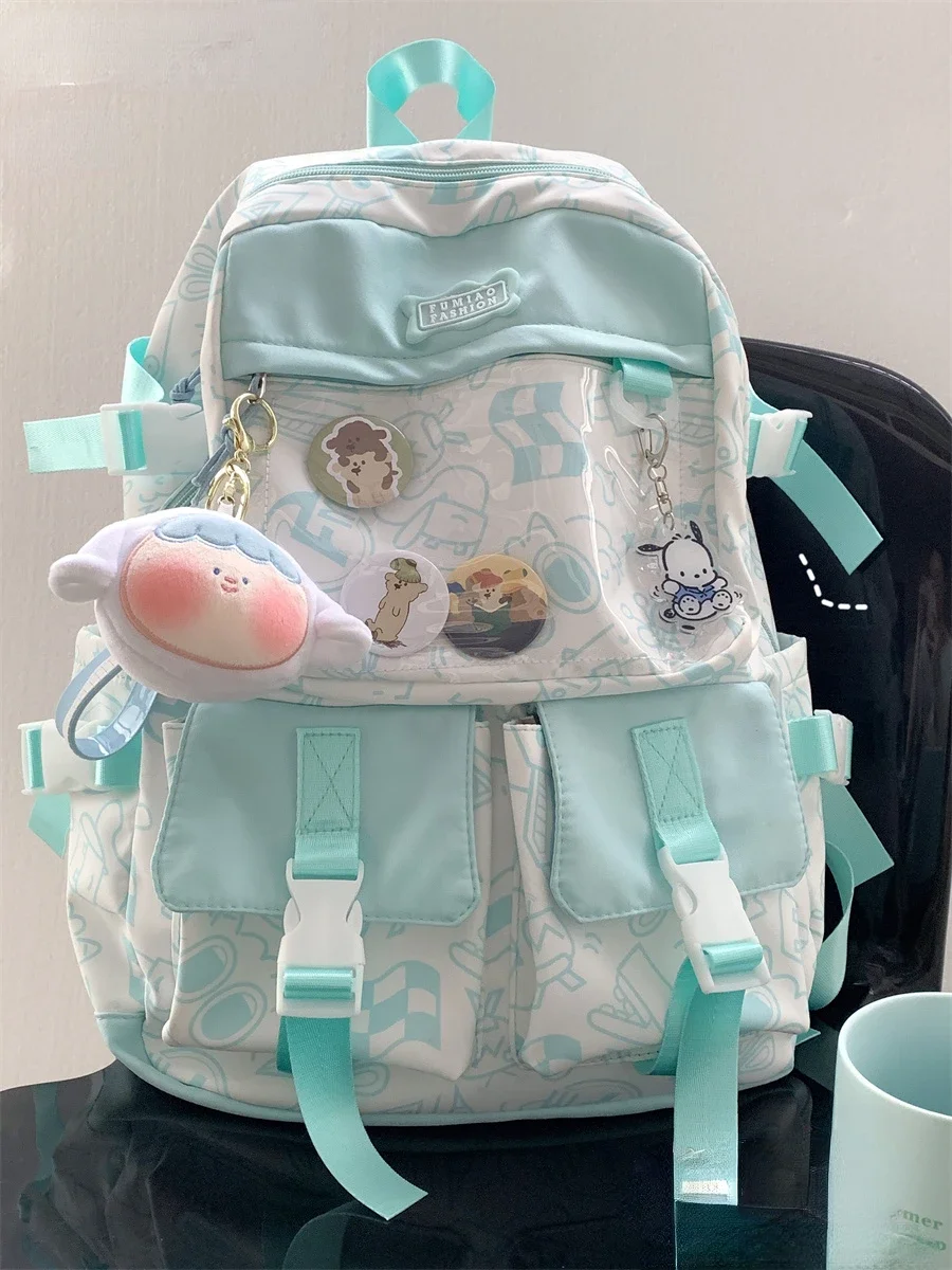 

Schoolbag Girl Korean All-match Niche Graffiti Japanese Harajuku Cute Girl Students Backpack Large Capacity Backpacks