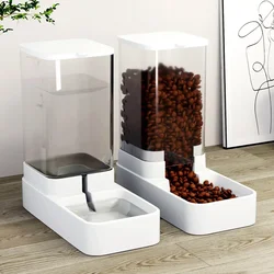 1PC Dog Feeder Cat Water Dispenser Automatic Cat Feeder Dispenser Gravity Cat Feeder Food Storage Dispenser Container 3.3L/3.8L