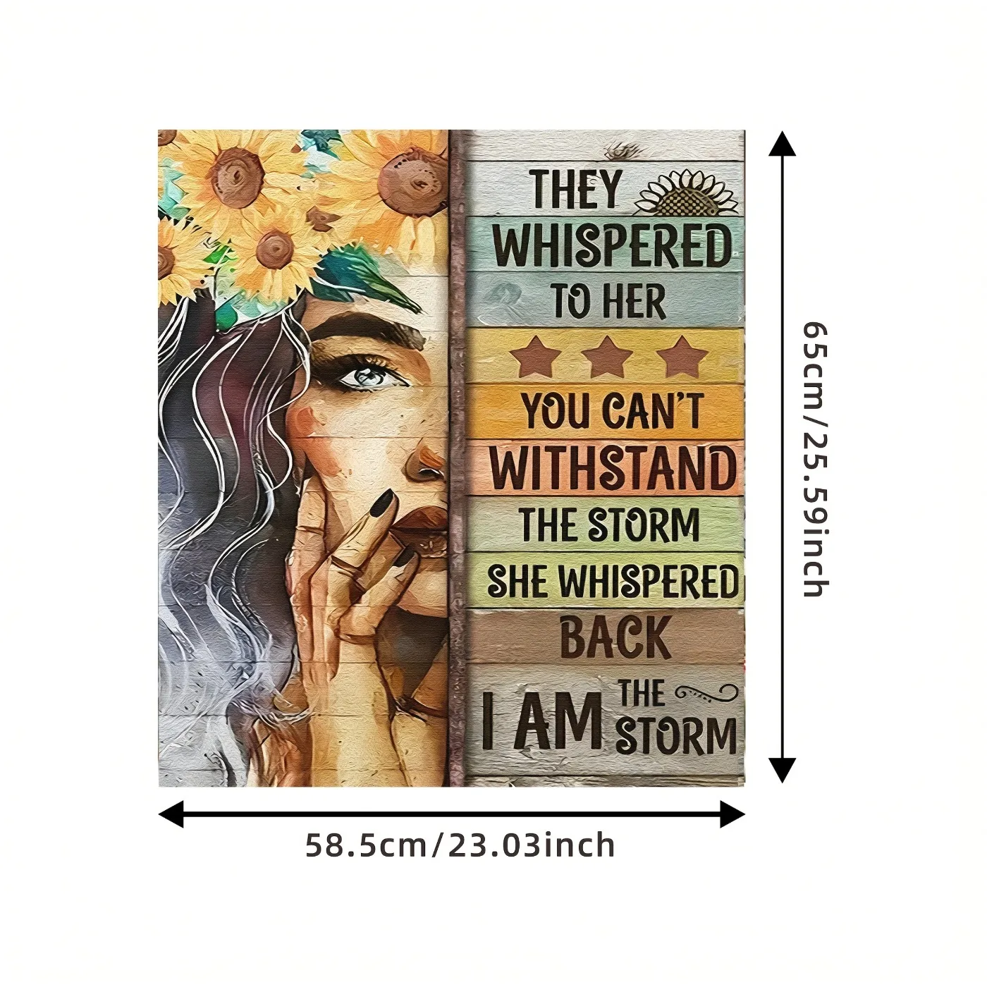 1PC Sunflower Oil Painting Magnet – Inspirational Dishwasher Decor for Courage, Strength & Positive Encouragement