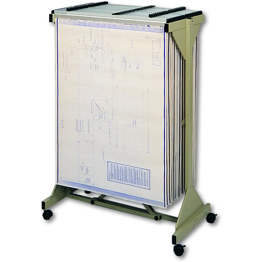 Products 5059 Mobile Vertical File, Store and Organize, Blue Prints, Files, CAD Drawings and More, Tropic Sand