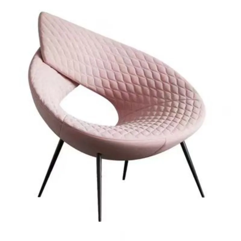 High-end creative and simple special-shaped FRP bird's nest circle diamond lattice lounge chair