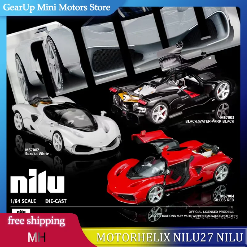 new-motorhelix-1-64-nilu27-nilu-gullwing-door-alloy-miniature-diecast-model-nilu27-sports-car-edition-toys-kid-ornament-gift
