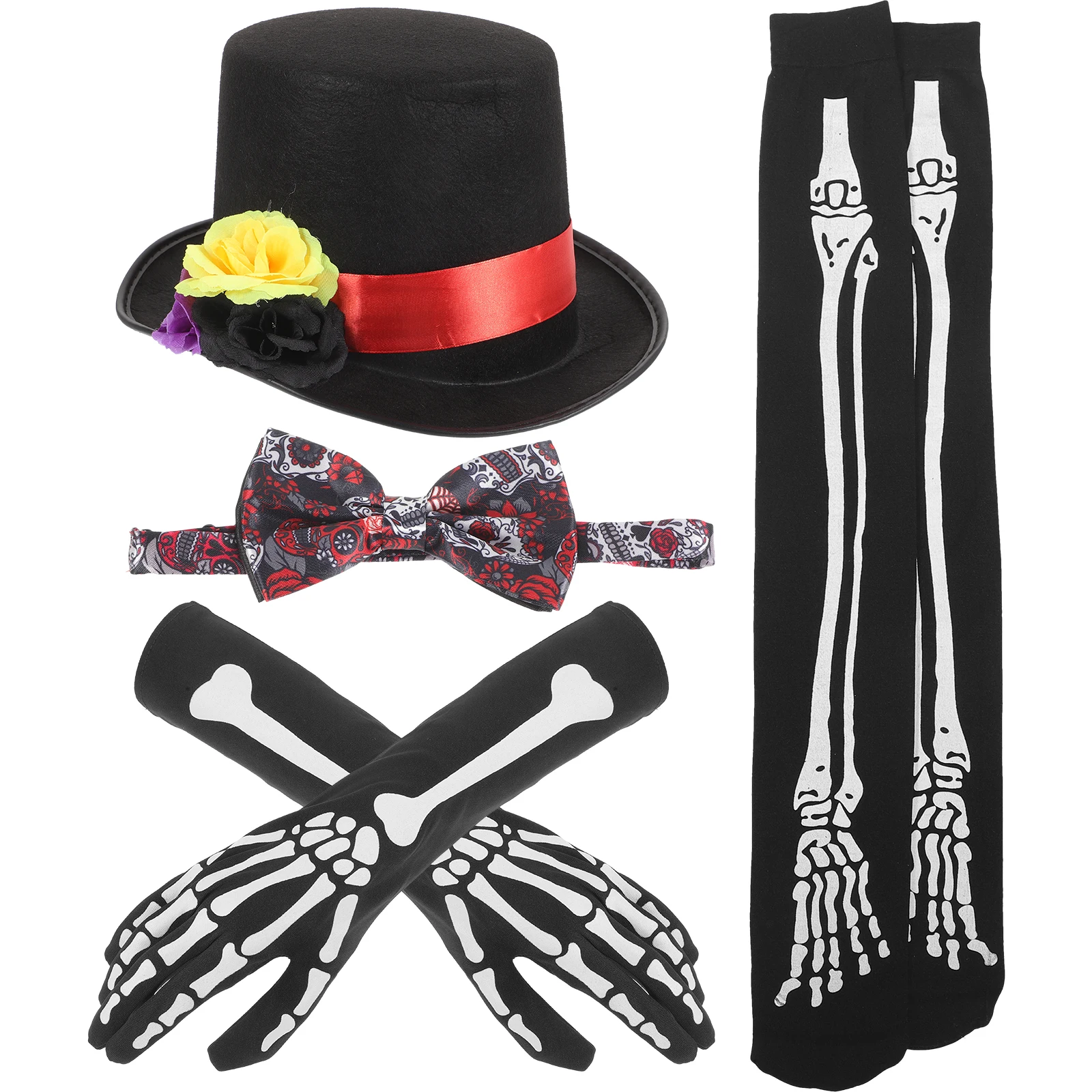 The Flowers Skull Hat Suit Decorazione Cappelli decorativi Tessuto Accessori Halloween Adulto