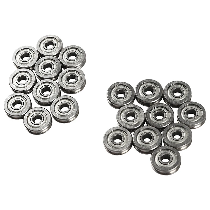 Hot Trend-20PCS Extruder U-Slot Pulley Ball Bearing U604ZZ For CR-10 Ender-3 3D Printer Accessories 4 X 13 X 4Mm