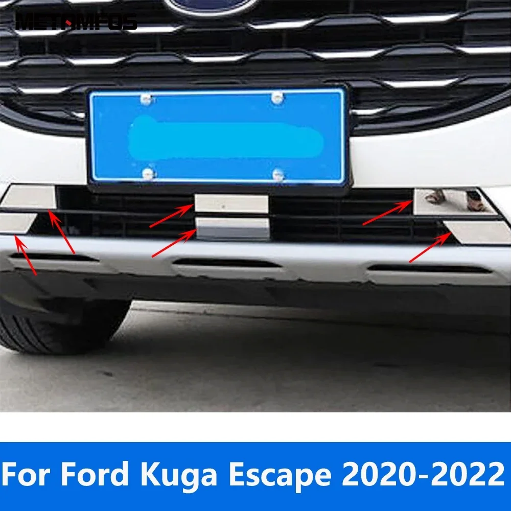 

Накладка на переднюю решетку для Ford Kuga Escape 2020 2021 2022, сетчатая отделка переднего бампера, гоночная решетка, внешние аксессуары, Стайлинг автомобиля