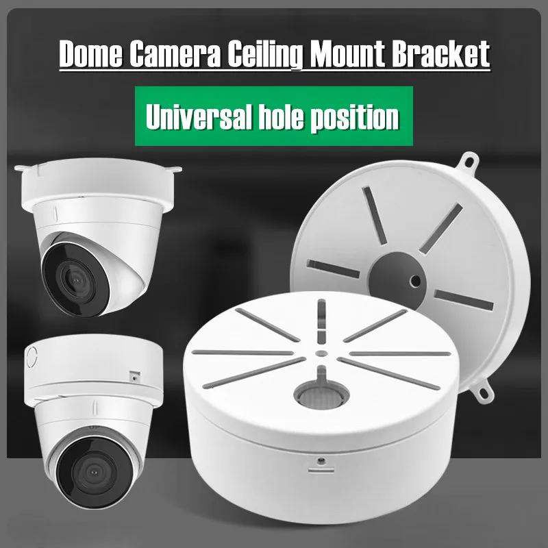 ABS Plastic/ Aluminum Alloy Ceiling Mount Bracket Holder Hemisphere Lifting Adapter Plate for Hikvision Dahua IP Dome Camera