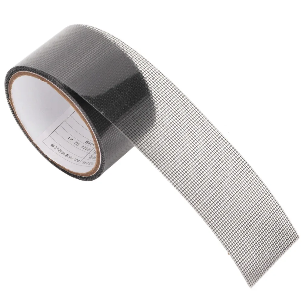 5pcs Durable Black Window Screen Repair Tape Waterproof 50mm*2m Mesh Repair Tape Self Adhesive Mesh Tape Indoor Outdoor