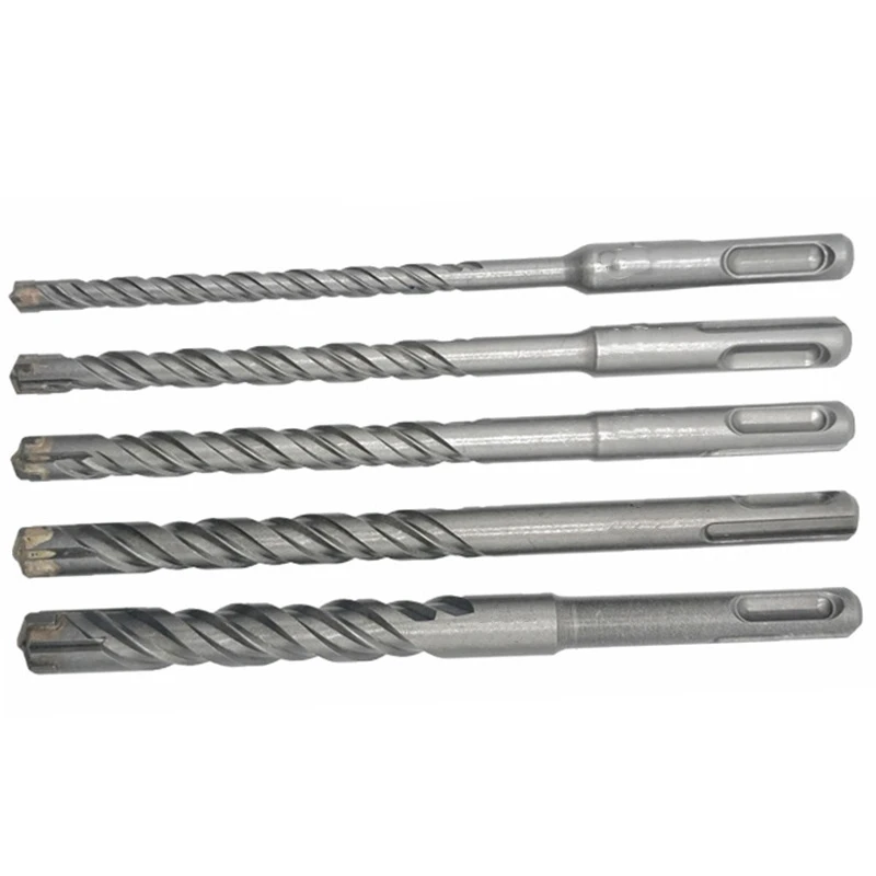 5Pcs Electric Hammer SDS Plus Drill Bit Set Cross Tips 4 Cutters 160Mm For Concrete Wall Brick Block Masonry Drilling Bits