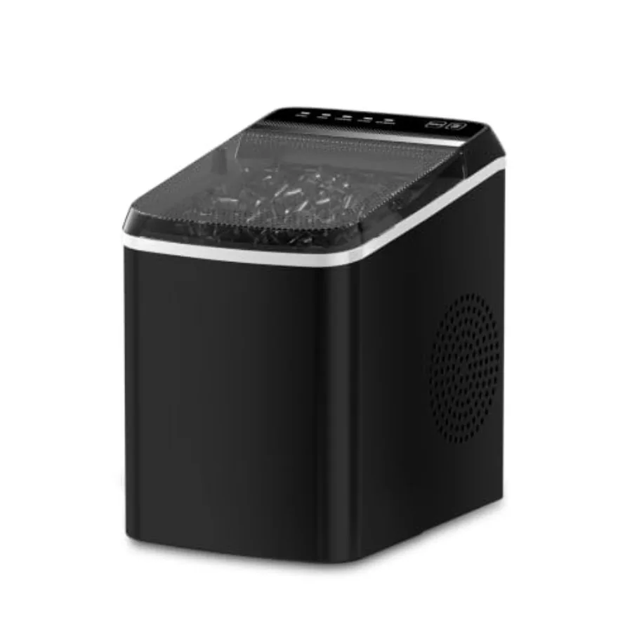 Portable Ice Cube Machine, Countertop Ice Maker, 9 Cubes Ready in 6-13 Mins, 15kg/33lbs, Portable Ice Cube Machine, Carry Handl