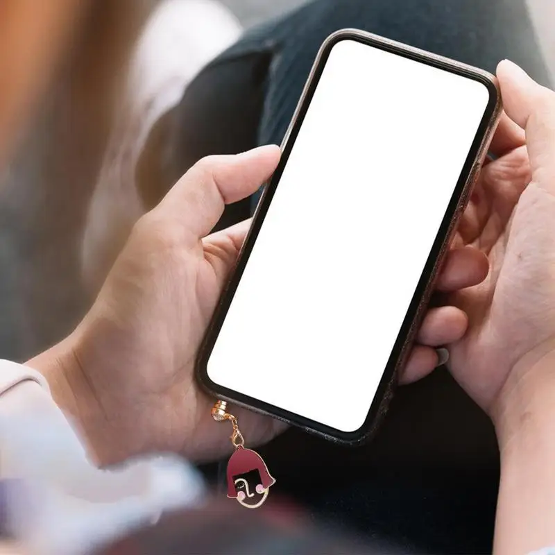 

Пылезащитная заглушка для мобильного телефона, креативный никель-хромовый сплав, порт для капания масла, пылезащитный чехол, многофункциональный кулон, мобильный телефон для девочек