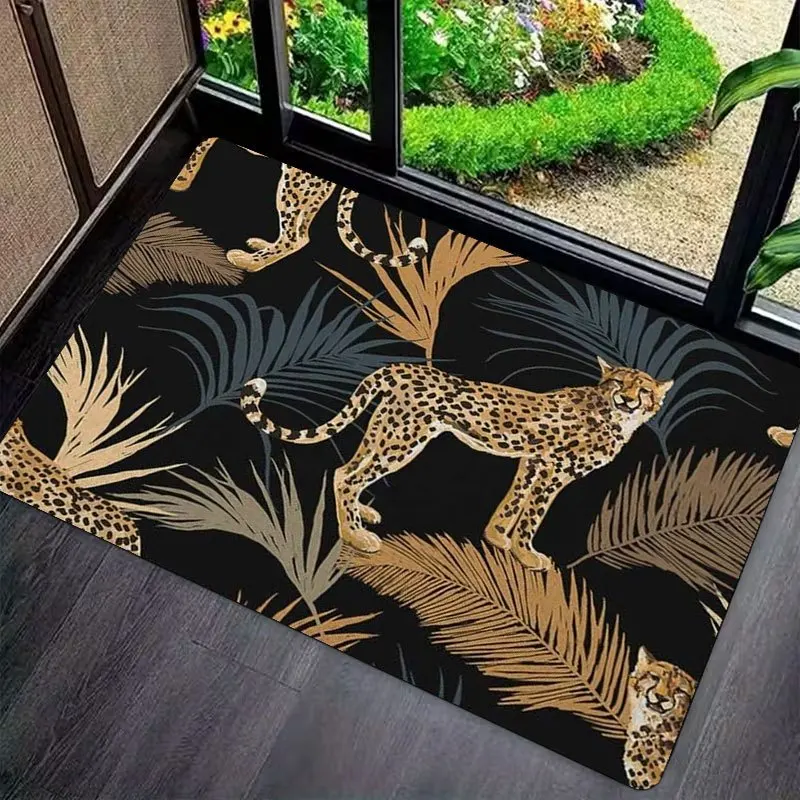 Intricate Geometric Flower Floor Mat Durable Non Slip Entryway Rug For Kitchen Bathroom And Artistic Home Use