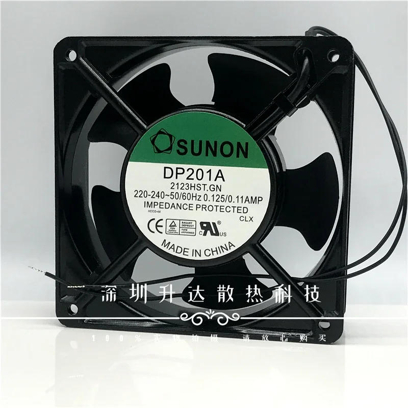 Dissipação de calor do motor de pólo forjado, New Sunon DP201A 2123HST.GN, Ventilador de fluxo axial 12 cm, 220V 240V