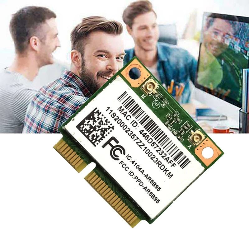 Tarjeta de red inalámbrica Atheros AR5B95 AR9285, 2,4G, 150Mbps, PCI-E, media altura, integrada, para X230 G460