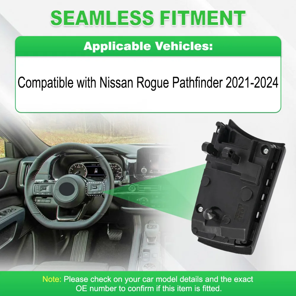 For Nissan Rogue Pathfinder 2021 2022 2023 2024 Car Cruise Control Steering Wheel Audio Call Button Switch 25550-6RF2C