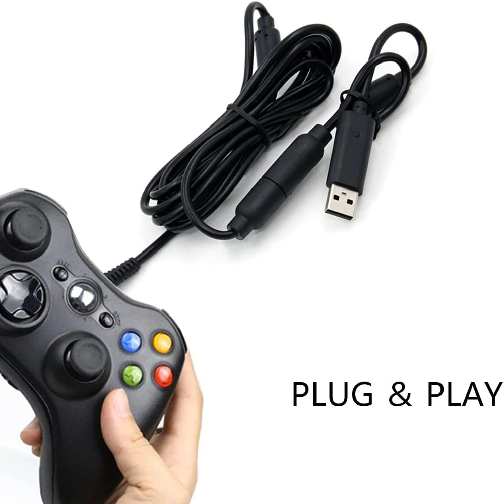 10pcs 26cm Black USB Breakaway Connect Cable Extend Adapter Cord Replacement for Xbox 360 Wireless Controller Extension Line