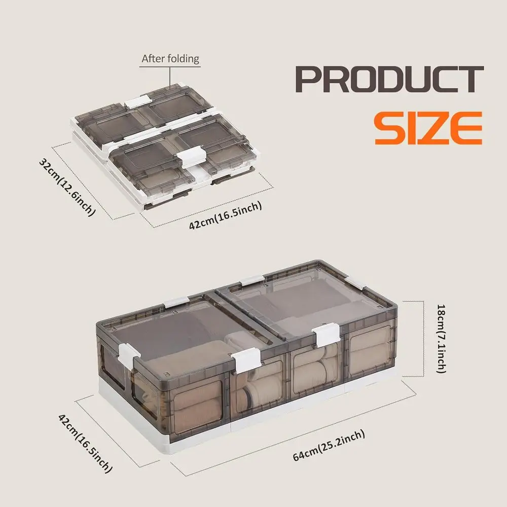 Plastikowe pojemniki do przechowywania na kółkach, do ubrań, butów i kołder - 2 sztuki, 25,2x16,5x7,1 cm, idealne do organizacji w sypialni i akademiku.