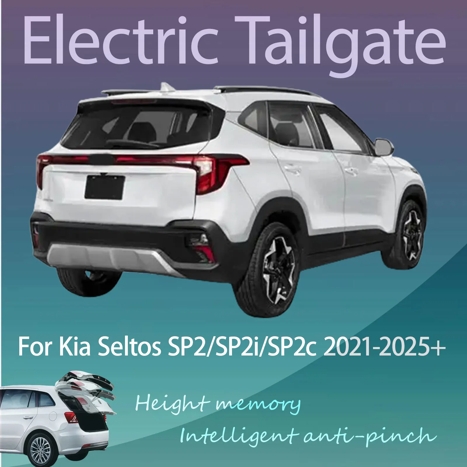 For Kia Seltos SP2/SP2i/SP2c 2021-2025+ Electric Tailgate with Sensor Trunk Anti-pinch Memory Height Intelligent Operation