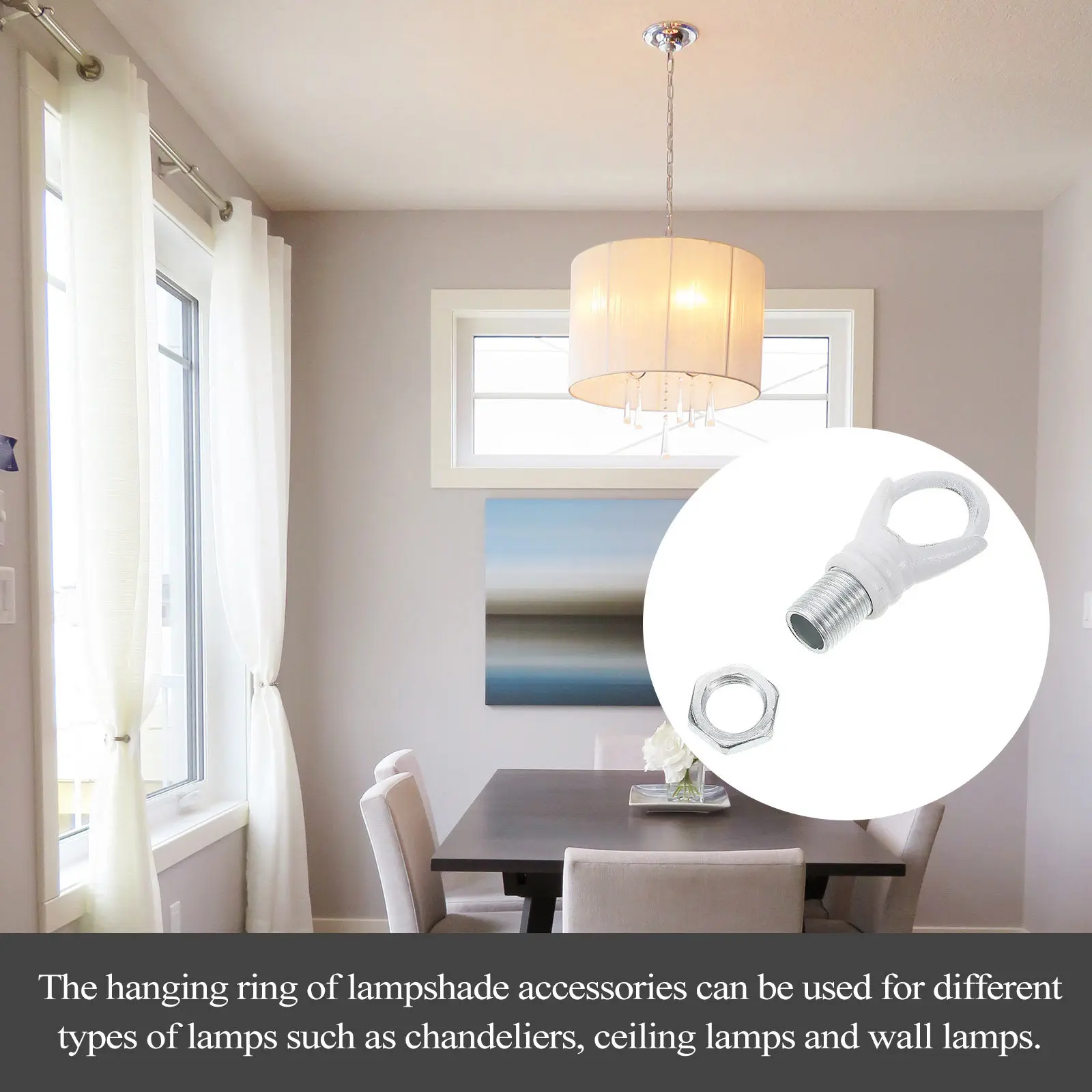 

Крепеж для плафонов E27: Прочная подвесная петля для потолочных светильников, настенных бра, люстр. Легко устанавливаемый держатель для плафонов.