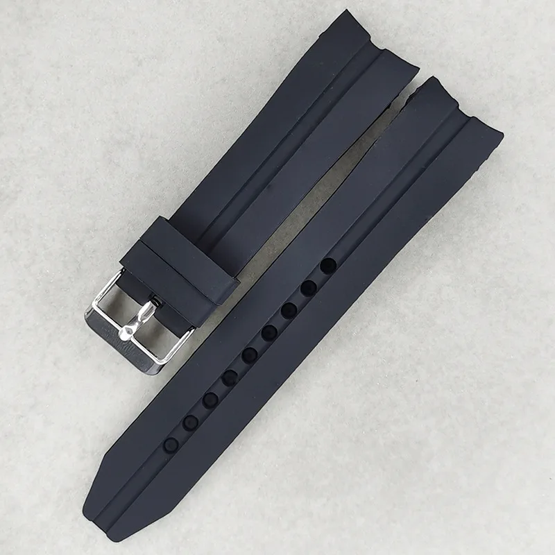 22mm 24mm 26mm Silicone Watch Strap for Seiko Bracelet for Rolex Water Ghost Curved End Watch Band Sport Waterproof Wrist Band