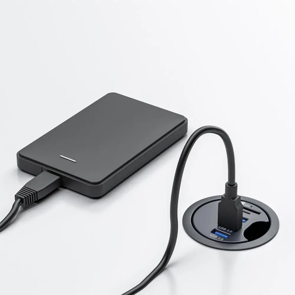 

Professional USB Desk Hub Easy to Install 5 in 1 High-performance Wide Compatibility USB Hub Adapter USB Hub Port Extension