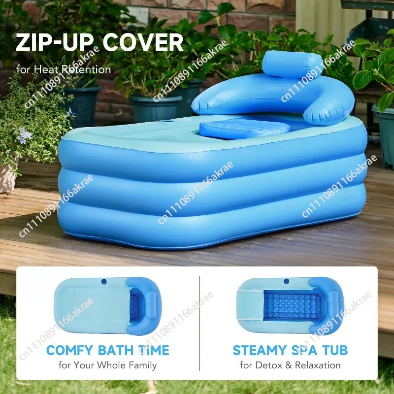 Inflatable Bathtub, Adult Household Foldable Bath Tank