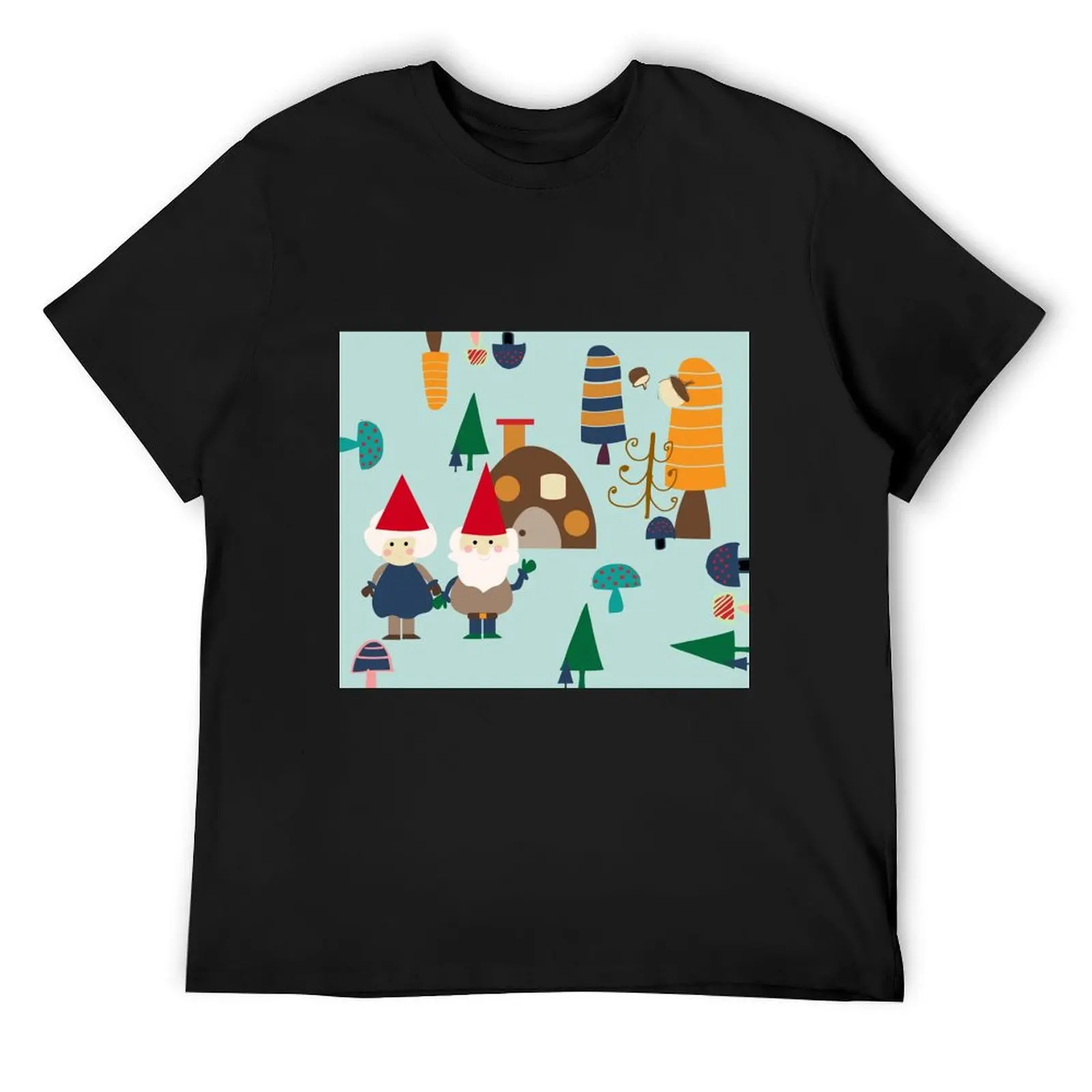 Gnome blue T-Shirt customizeds oversized t shirt graphics plain t shirts men