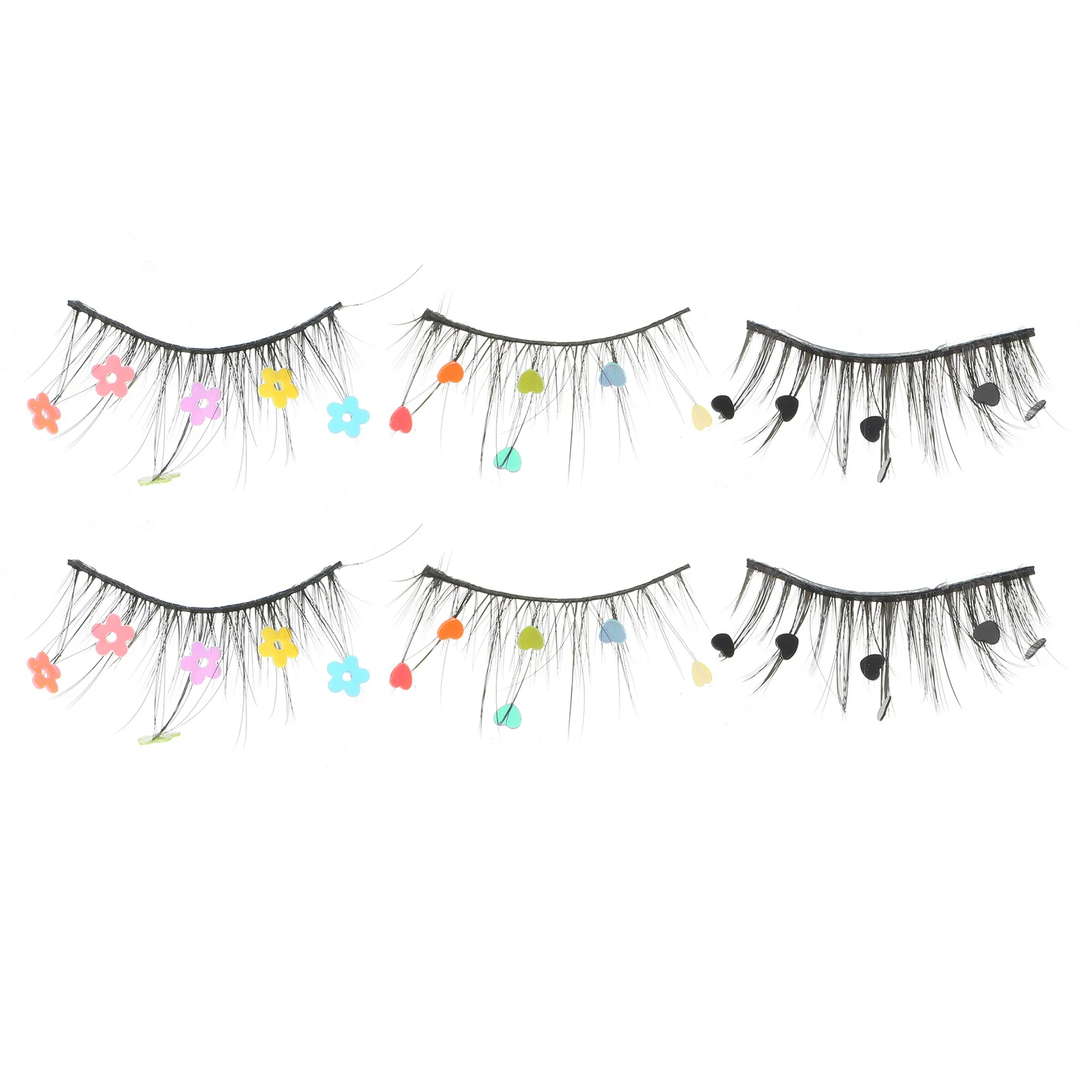 

Ipetboom 3 Pairs Sequin False Eyelashes for Women Natural Glitter Lashes Makeup Pestañas Postizas Imitation