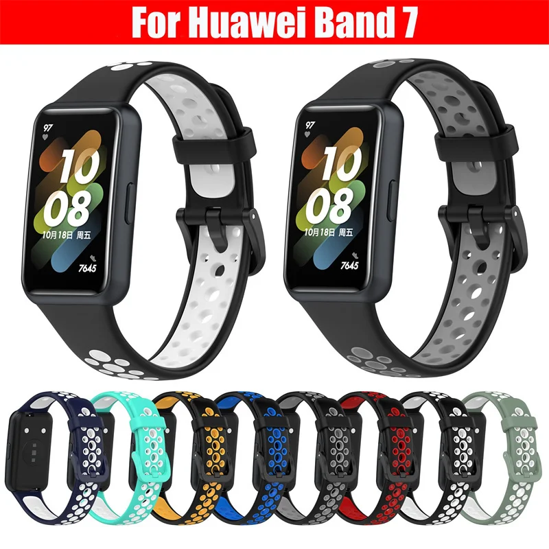 Silicone Strap For Huawei Watch Band 7 Strap Accessories Smart Replacement watchband Wristband correa bracelet for Huawei Band 7