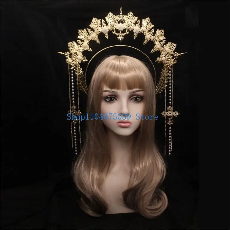 

5asd HaloCrown SunGoddess Headband DIY Making Material Party Props Female Headdress