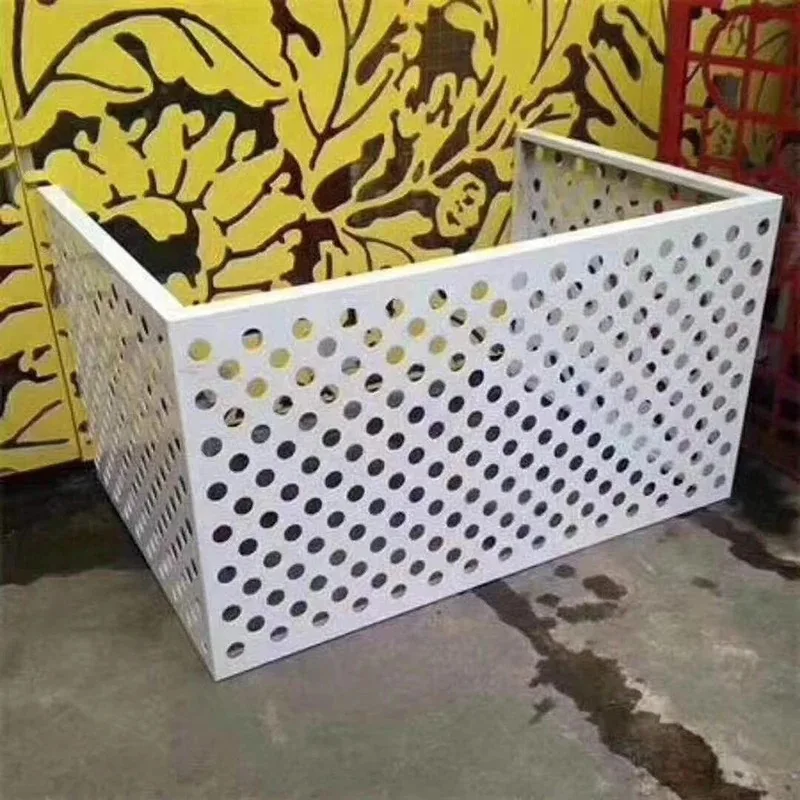 Punched Aluminum Plate Hollow Aluminum Alloy Air Conditioner Outer Cover Protective Grille Door Head Curtain Wall Perforated