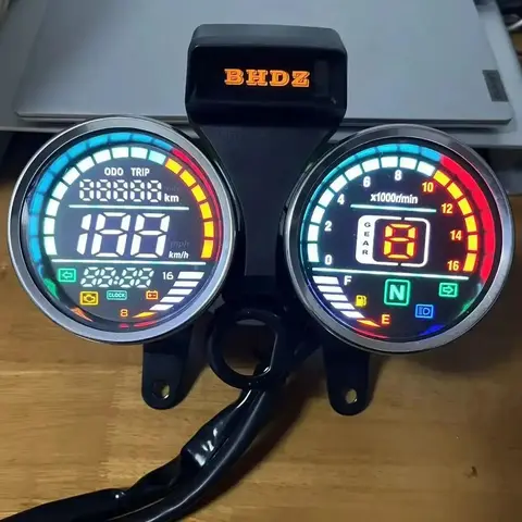 Velocímetro Digital LED GN125, medidor de odómetro para Suzuki GN 125, montaje de medidor Digital