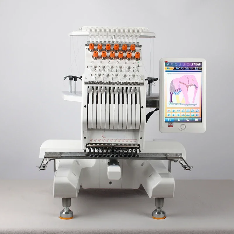 מכונת תפירה מסחרית מחשב מסחרי מכונת רקמה שטוחה כובע רקמה לבגד