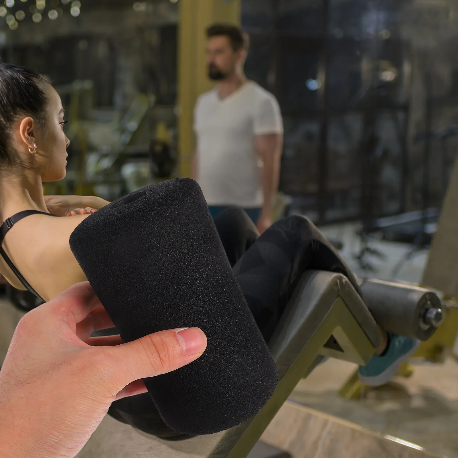 4Pcs Soft Flexible Sponge Foam Pad Replacement for Gym Equipment Leg Press Machine Cover Foot Support Sleeve Workout