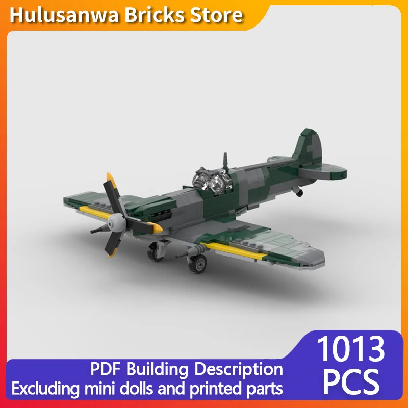 

Spitfire Mk1a современный военный истребитель модель MOC строительные кирпичи военное оборудование модульные подарки праздник сборка детские игрушки