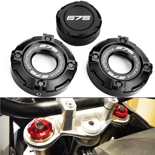 Imagen 1 del producto Para CFMOTO CF 675NK 675SR-R NK 675 SRR 675 accesorios de motocicleta columna de tres estrellas tapa embellecedora superior amortiguadora cubierta frontal