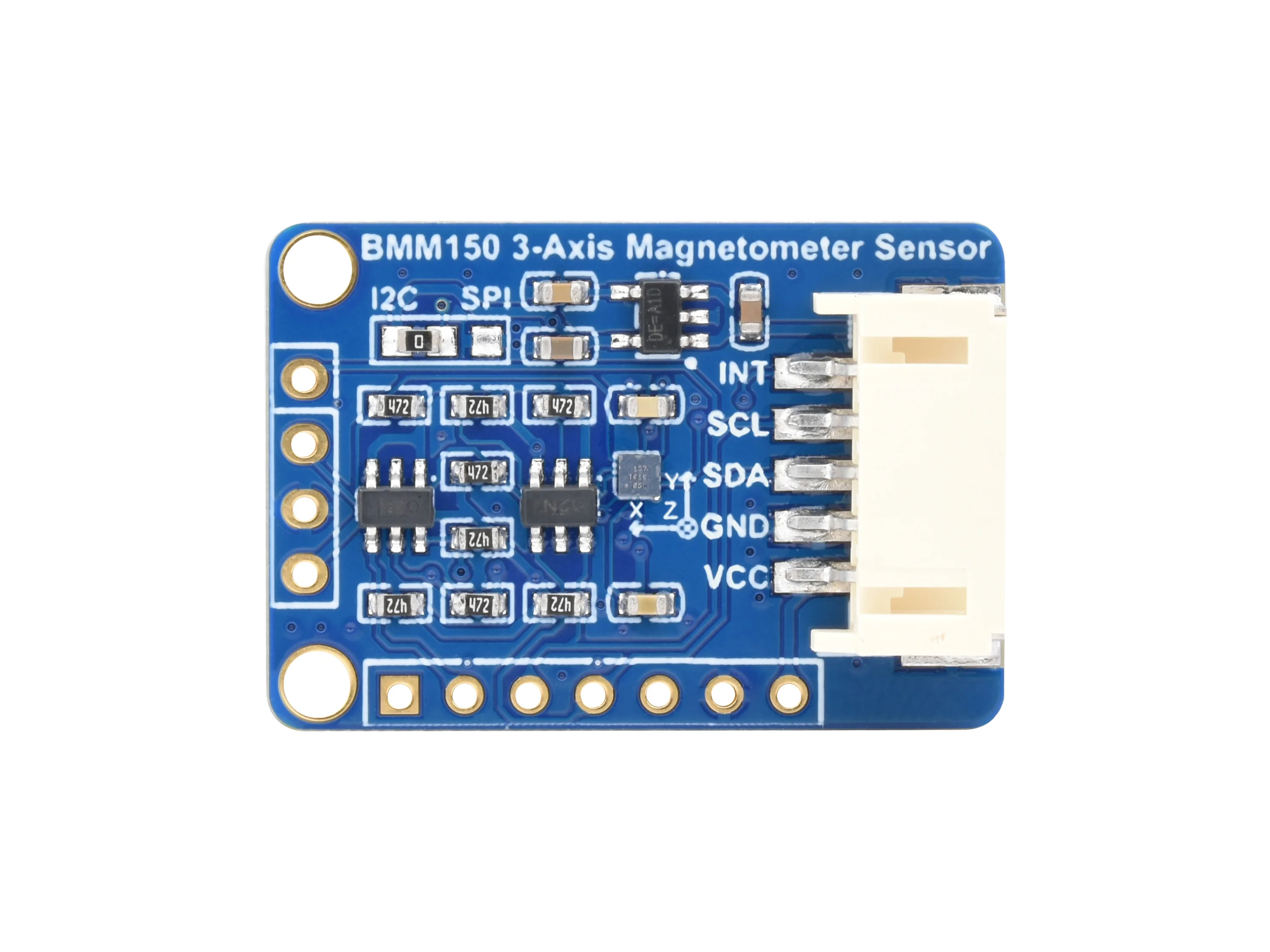 Waveshare BMM150 3-axis Magnetometer Sensor, Digital Compass Sensor, Magnetic Field Measurement, Supports Raspberry Pi /Arduino
