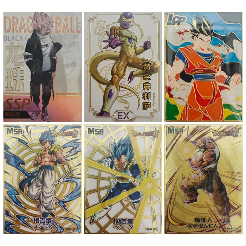 Anime Dragon Ball SSP EX MSR Cards Son Goku Gogeta Vegeta Iv Frieza Collectible Cards Christmas Birthday Gifts Children's Toys