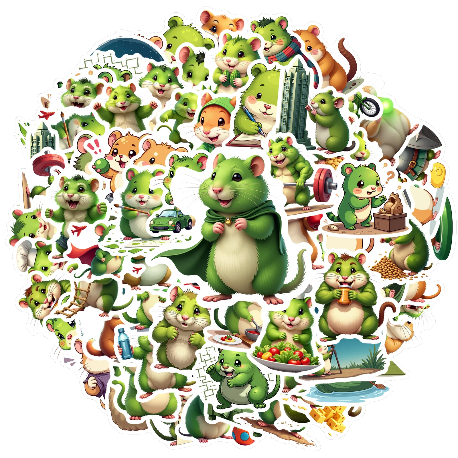 35 قطعة-100 قطعة ملصقات حية لطيف ملصقات صناعة يدوية ملصق حزمة DIY بها بنفسك الهاتف المحمول سجل القصاصات الدراجة دفتر الأمتعة الهاتف المحمول #2