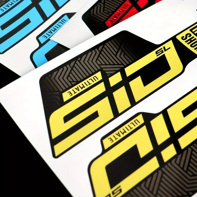 Set di adesivi per forcella bici ROCKSHOX SID da 4 pezzi - Decalcomanie multicolori creative