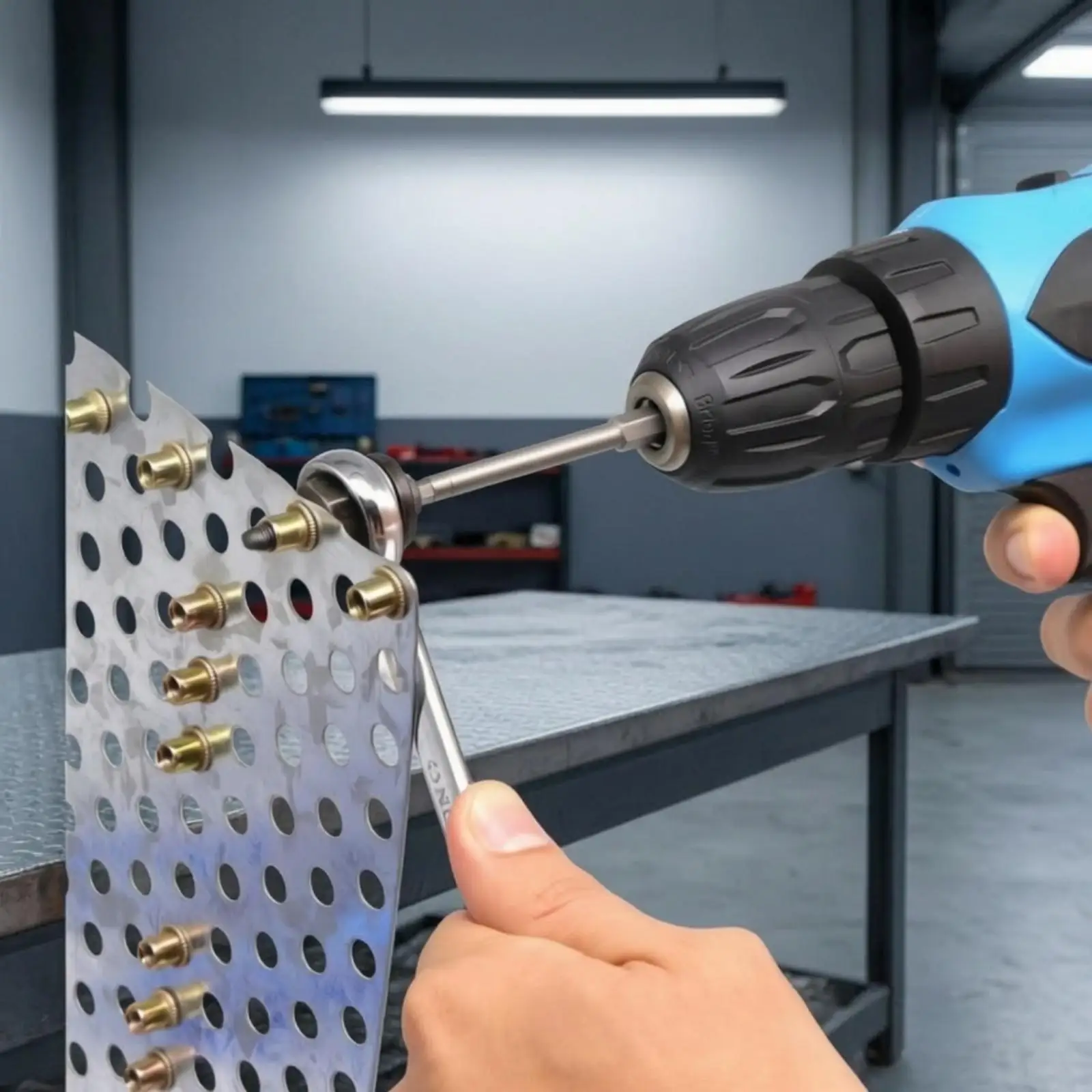 Hand Operated Rivet Nut Puller Special Steel Threaded Shaft for Secure Mounting Points in Sheet Metal