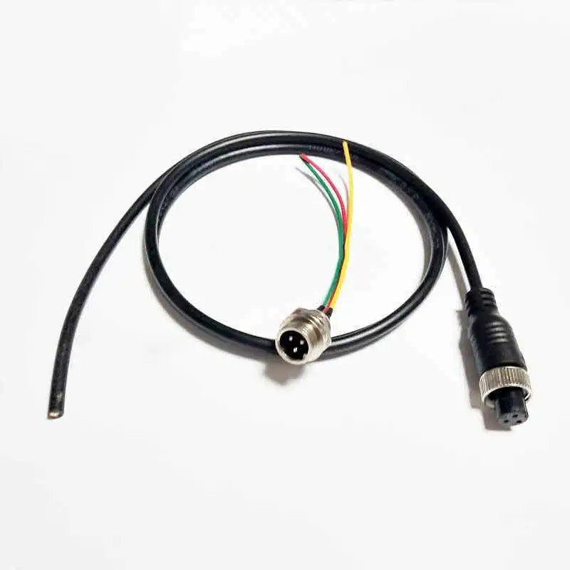 GX12 Integrated Aviation Plug Socket with Wire 2 3 4 5 6 7 Pin Male and Female Power Signal Connection Wire M12 Connector Cable