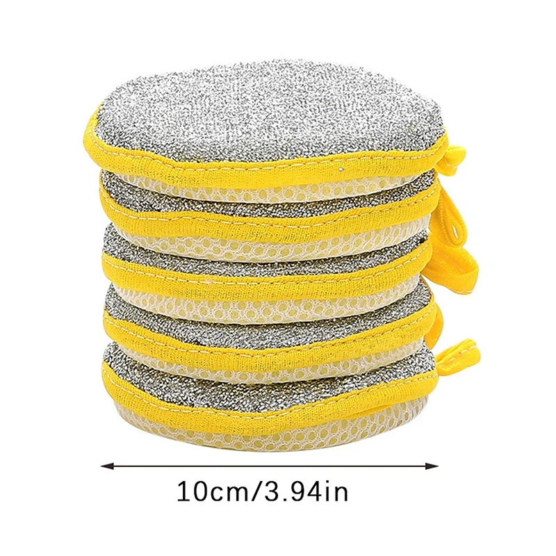 1/5PCS Double Side Dishwashing Sponge Dish Washing Brush Tableware Pan Pot Dish Wash Sponges Household Cleaning Kitchen Tools