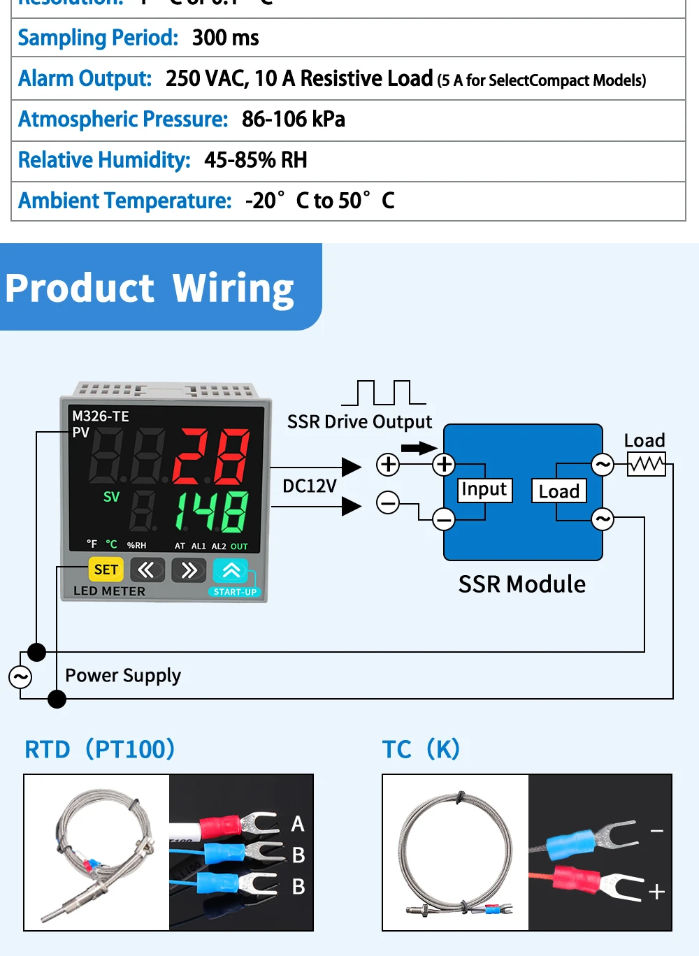 LCTC PID-Temperaturregler SSR+Relais 4-20mA Ausgang PID-Regler TC/RTD-Eingang Digitales Instrument 48*48 48*96 72*72mm – Detail 6