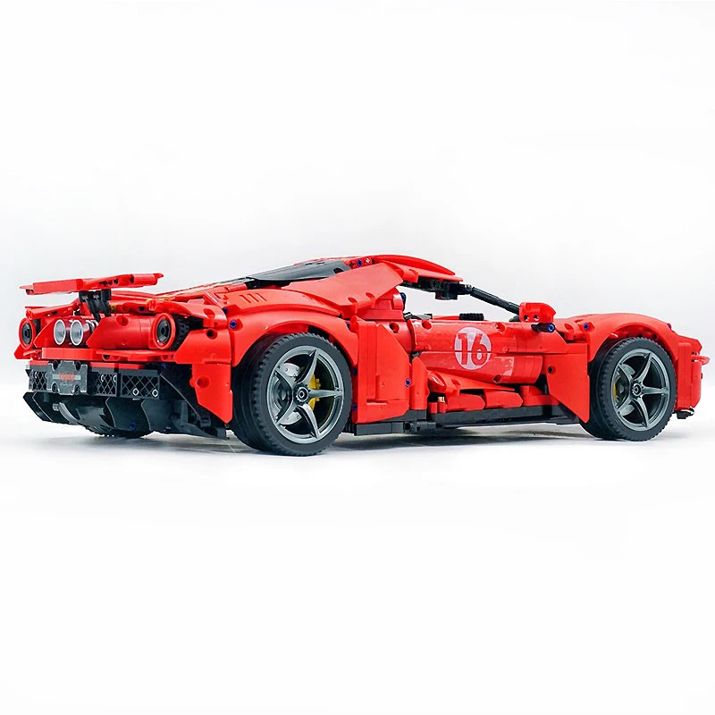 T5042A MOC GT Tecnico Rosso Unico Supercar Modello Building Blocks Mattoni Assemblaggio Fai da Te Puzzle Cool Car Toy Kid Natale Regalo di Natale