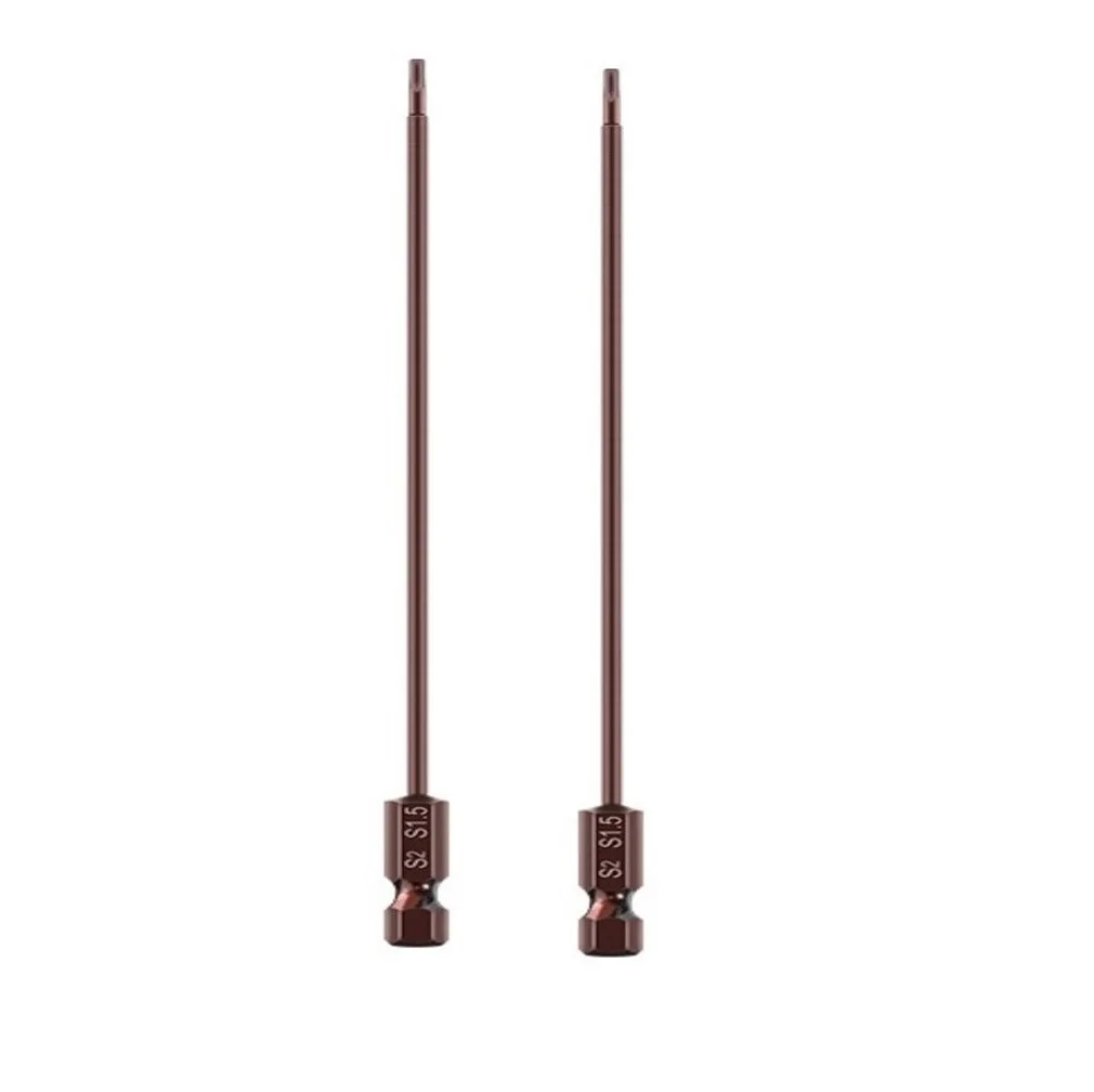 2PCS 150mm H1.5-H6 Alloy-Steel Magnetic Hex Head Screwdriver Bits Screw Driver Household Replacement Power Tool Spare Part