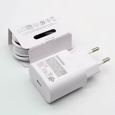 Samsung 25W Super Fast Charger Type C Adapter For Galaxy S24 S23 S20 S21 S22 Plus Note 20 10 A55 A35 A25 A15 Z Flip Fold 6 5 4 3