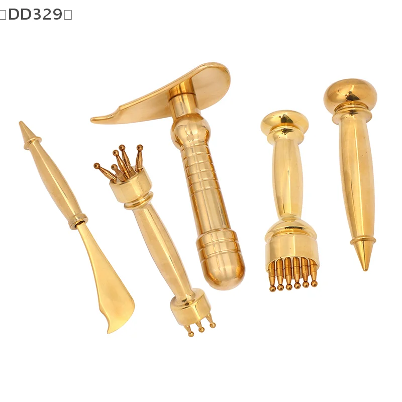 

〔DD329〕Pure Copper Meridian Massage Stick Trigger Point Body Massager Brass Meridian Scraping Board Muscle Acupoint Pres Pen