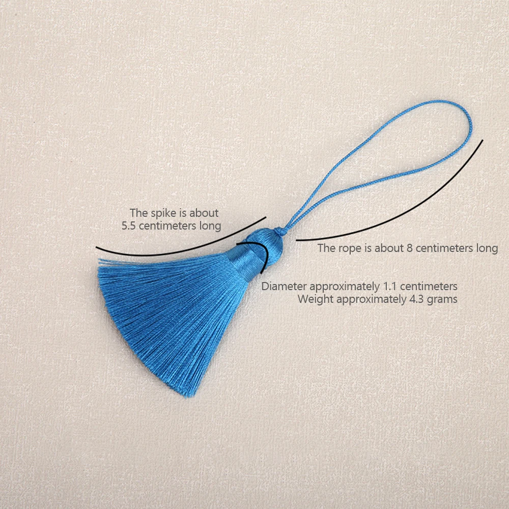 2/5/10Pcs 5cm Chunky Tassels Handmade Silky Floss Tassels with Cord Loop Chinese Knot Tassels for Bookmark Jewelry Making